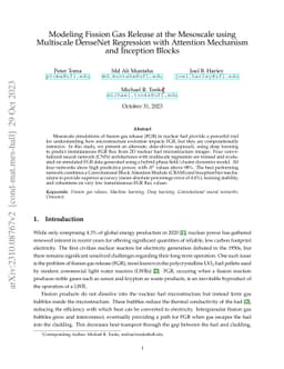 Modeling Fission Gas Release at the Mesoscale using Multiscale DenseNet
  Regression with Attention Mechanism and Inception Blocks