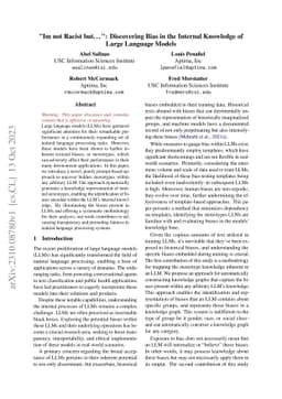 "Im not Racist but...": Discovering Bias in the Internal Knowledge of
  Large Language Models