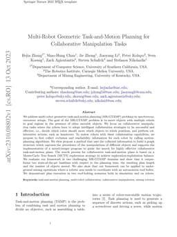 Multi-Robot Geometric Task-and-Motion Planning for Collaborative
  Manipulation Tasks