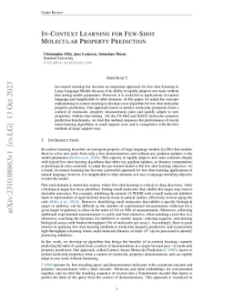 In-Context Learning for Few-Shot Molecular Property Prediction
