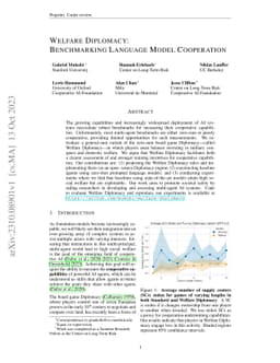 Welfare Diplomacy: Benchmarking Language Model Cooperation