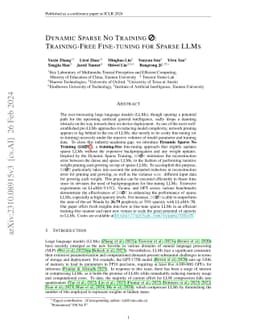 Dynamic Sparse No Training: Training-Free Fine-tuning for Sparse LLMs
