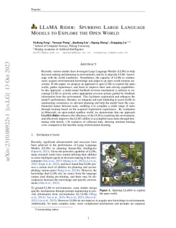 LLaMA Rider: Spurring Large Language Models to Explore the Open World