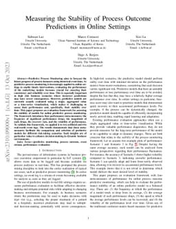 Measuring the Stability of Process Outcome Predictions in Online
  Settings