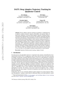 DATT: Deep Adaptive Trajectory Tracking for Quadrotor Control