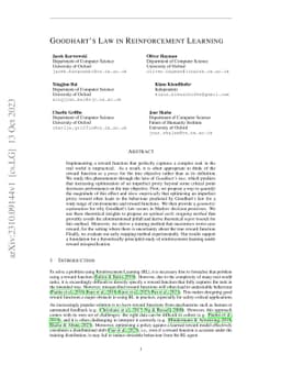 Goodhart's Law in Reinforcement Learning
