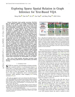 Exploring Sparse Spatial Relation in Graph Inference for Text-Based VQA