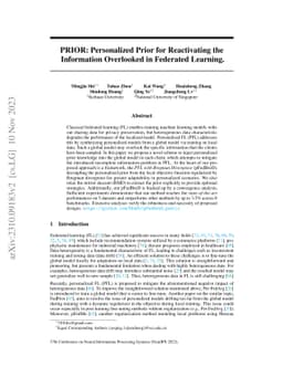PRIOR: Personalized Prior for Reactivating the Information Overlooked in
  Federated Learning