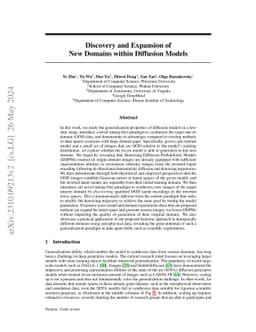 Discovery and Expansion of New Domains within Diffusion Models