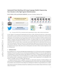 Automated Claim Matching with Large Language Models: Empowering
  Fact-Checkers in the Fight Against Misinformation