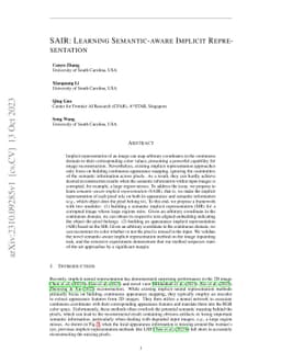 SAIR: Learning Semantic-aware Implicit Representation