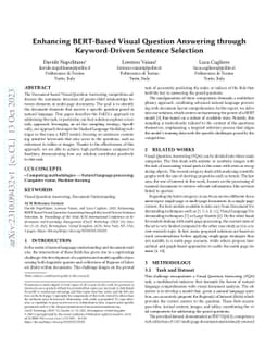 Enhancing BERT-Based Visual Question Answering through Keyword-Driven
  Sentence Selection