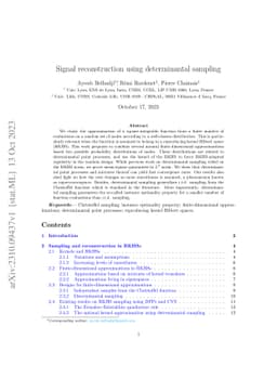 Signal reconstruction using determinantal sampling