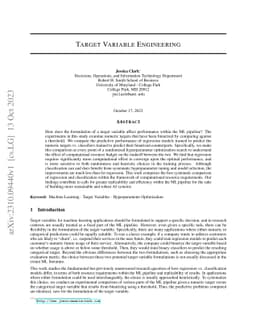 Target Variable Engineering