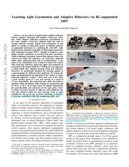 Learning Agile Locomotion and Adaptive Behaviors via RL-augmented MPC