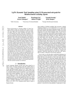 LgTS: Dynamic Task Sampling using LLM-generated sub-goals for
  Reinforcement Learning Agents