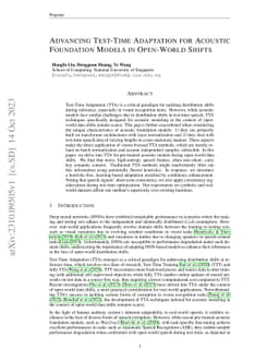 Advancing Test-Time Adaptation for Acoustic Foundation Models in
  Open-World Shifts