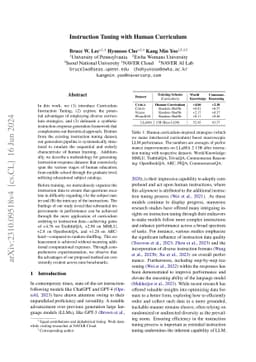 Instruction Tuning with Human Curriculum