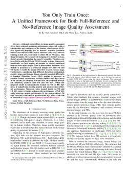 You Only Train Once: A Unified Framework for Both Full-Reference and
  No-Reference Image Quality Assessment