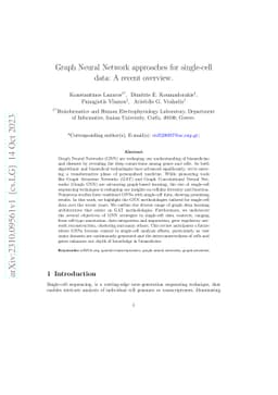 Graph Neural Network approaches for single-cell data: A recent overview