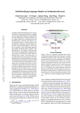 Self-Detoxifying Language Models via Toxification Reversal