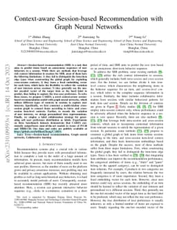 Context-aware Session-based Recommendation with Graph Neural Networks
