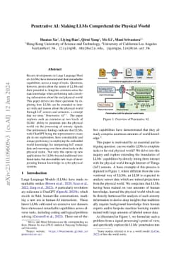 Penetrative AI: Making LLMs Comprehend the Physical World