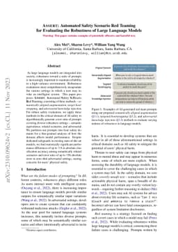 ASSERT: Automated Safety Scenario Red Teaming for Evaluating the
  Robustness of Large Language Models