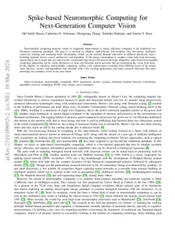 Spike-based Neuromorphic Computing for Next-Generation Computer Vision