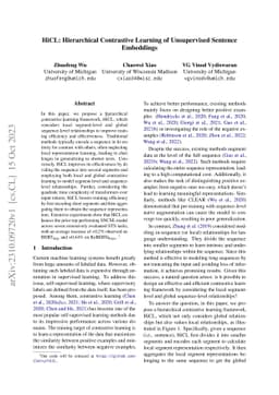 HiCL: Hierarchical Contrastive Learning of Unsupervised Sentence
  Embeddings