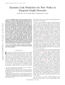 Dynamic Link Prediction for New Nodes in Temporal Graph Networks