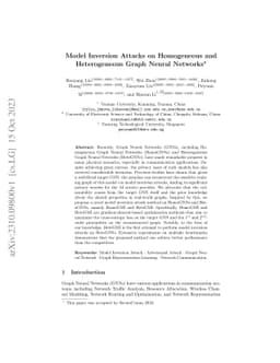 Model Inversion Attacks on Homogeneous and Heterogeneous Graph Neural
  Networks