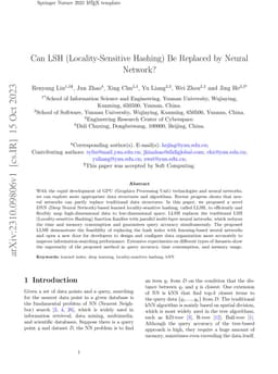 Can LSH (Locality-Sensitive Hashing) Be Replaced by Neural Network?