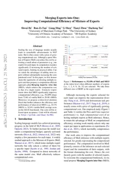 Merging Experts into One: Improving Computational Efficiency of Mixture
  of Experts