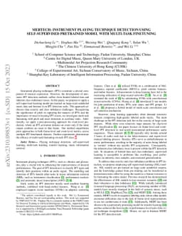 MERTech: Instrument Playing Technique Detection Using Self-Supervised
  Pretrained Model With Multi-Task Finetuning
