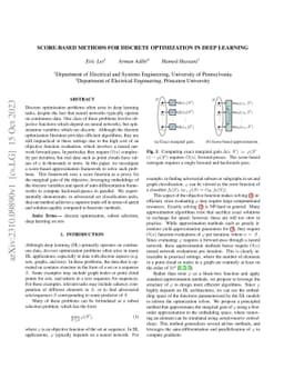 Score-Based Methods for Discrete Optimization in Deep Learning