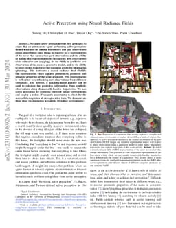 Active Perception using Neural Radiance Fields