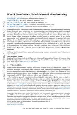 BONES: Near-Optimal Neural-Enhanced Video Streaming