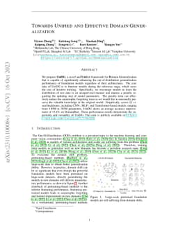 Towards Unified and Effective Domain Generalization