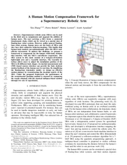 A Human Motion Compensation Framework for a Supernumerary Robotic Arm