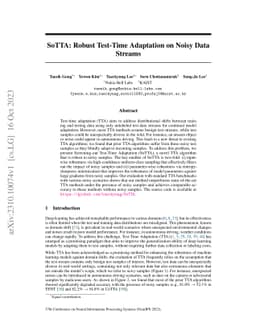 SoTTA: Robust Test-Time Adaptation on Noisy Data Streams