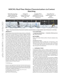 MOCHA: Real-Time Motion Characterization via Context Matching