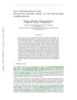 Let's reward step by step: Step-Level reward model as the Navigators for
  Reasoning