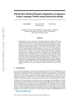 JMedLoRA:Medical Domain Adaptation on Japanese Large Language Models
  using Instruction-tuning