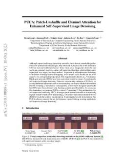 PUCA: Patch-Unshuffle and Channel Attention for Enhanced Self-Supervised
  Image Denoising
