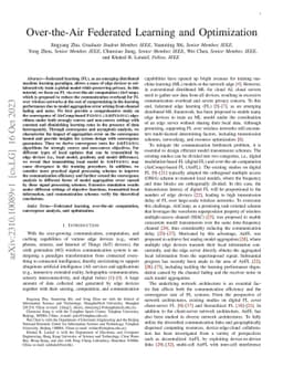 Over-the-Air Federated Learning and Optimization