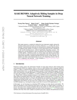 KAKURENBO: Adaptively Hiding Samples in Deep Neural Network Training