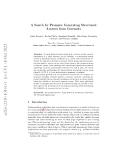 A Search for Prompts: Generating Structured Answers from Contracts