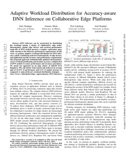 Adaptive Workload Distribution for Accuracy-aware DNN Inference on
  Collaborative Edge Platforms