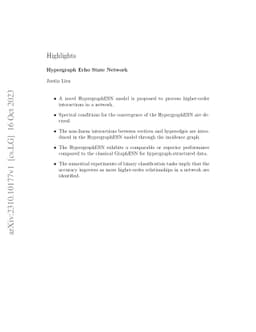Hypergraph Echo State Network